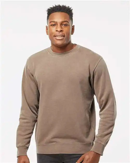 Independent Trading Co. Prm3500 Midweight Pigment-dyed Crewneck Sweatshirt - Pigment Clay