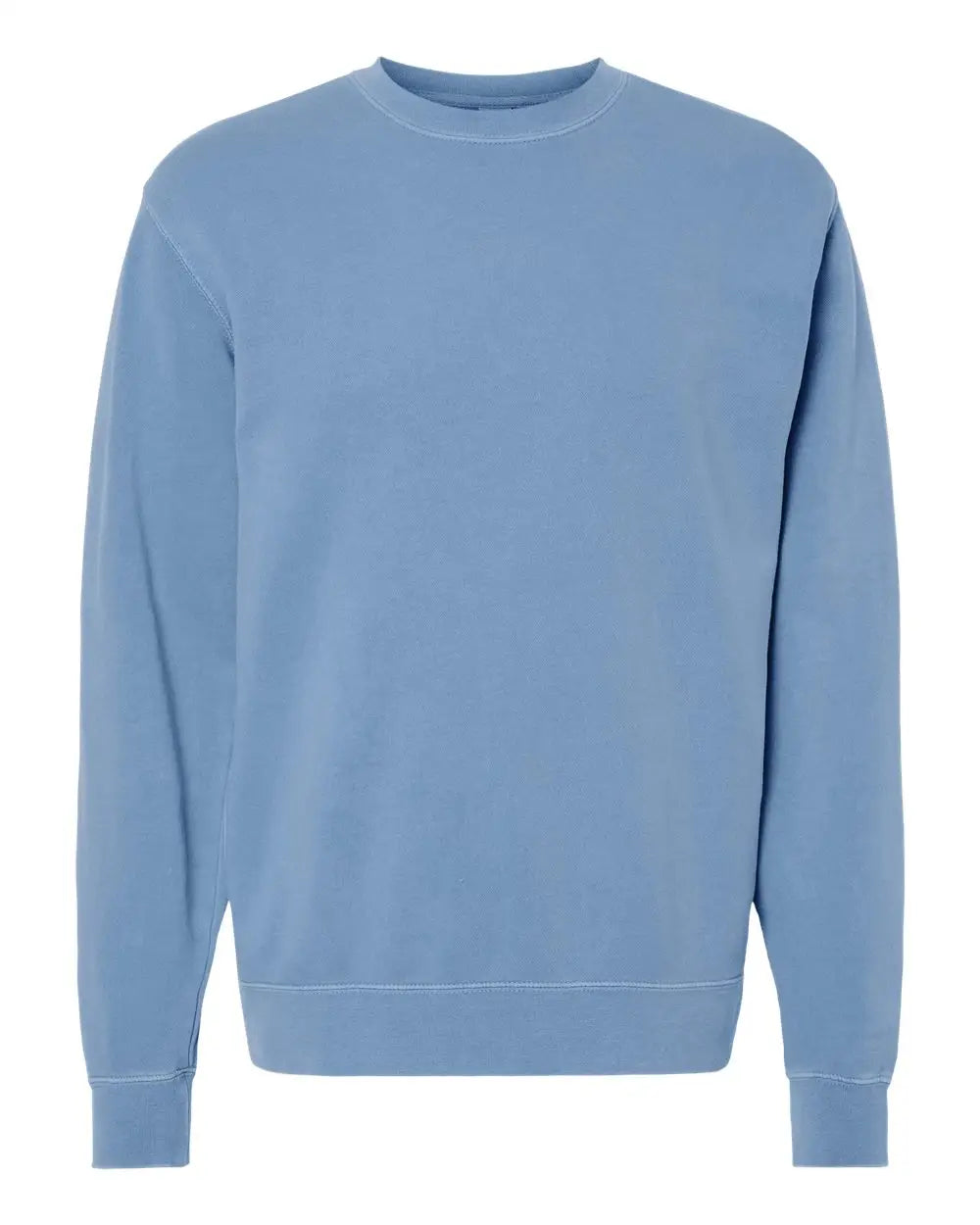 Independent Trading Co. Prm3500 Midweight Pigment-dyed Crewneck Sweatshirt - Pigment Light Blue - Columbia / Xs
