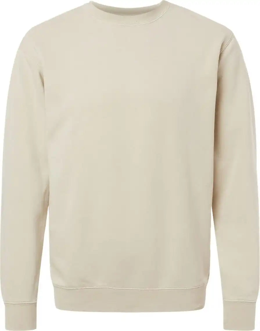 Independent Trading Co. Prm3500 Midweight Pigment-dyed Crewneck Sweatshirt - Pigment Ivory - Xs