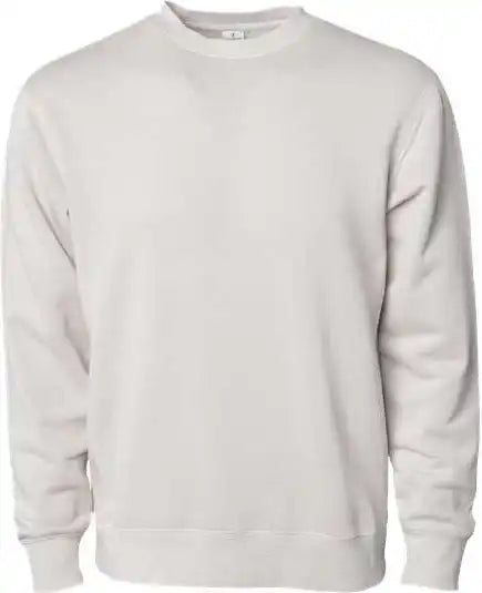 Independent Trading co Prm3500 Unisex Midweight Pigment Dyed Crewneck Sweatshirt Ivory