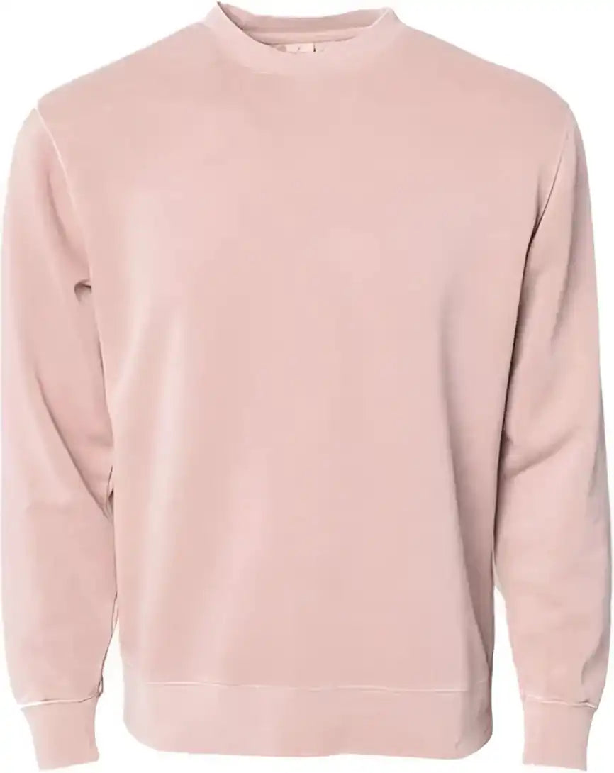 Independent Trading co Prm3500 Unisex Midweight Pigment-dyed Crewneck Sweatshirt - Pigment Dusty Pink