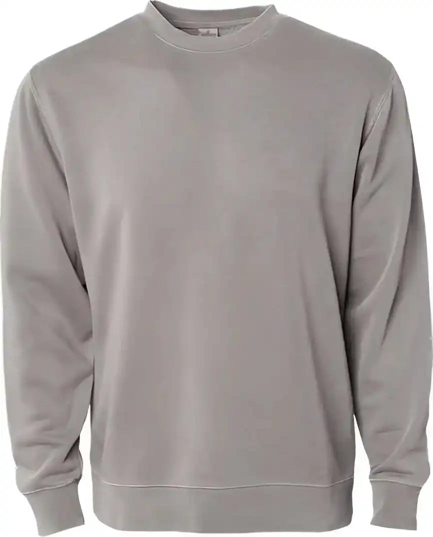 Independent Trading co Prm3500 Unisex Midweight Pigment Dyed Crewneck Sweatshirt Cement
