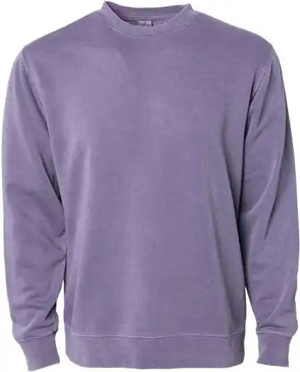 Independent Trading co Prm3500 Unisex Midweight Pigment Dyed Crewneck Sweatshirt Plum