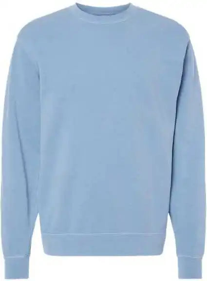 Independent Trading co Prm3500 Unisex Midweight Pigment Dyed Crewneck Sweatshirt Light Blue