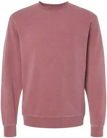 Independent Trading co Prm3500 Unisex Midweight Pigment-dyed Crewneck Sweatshirt - Pigment Maroon