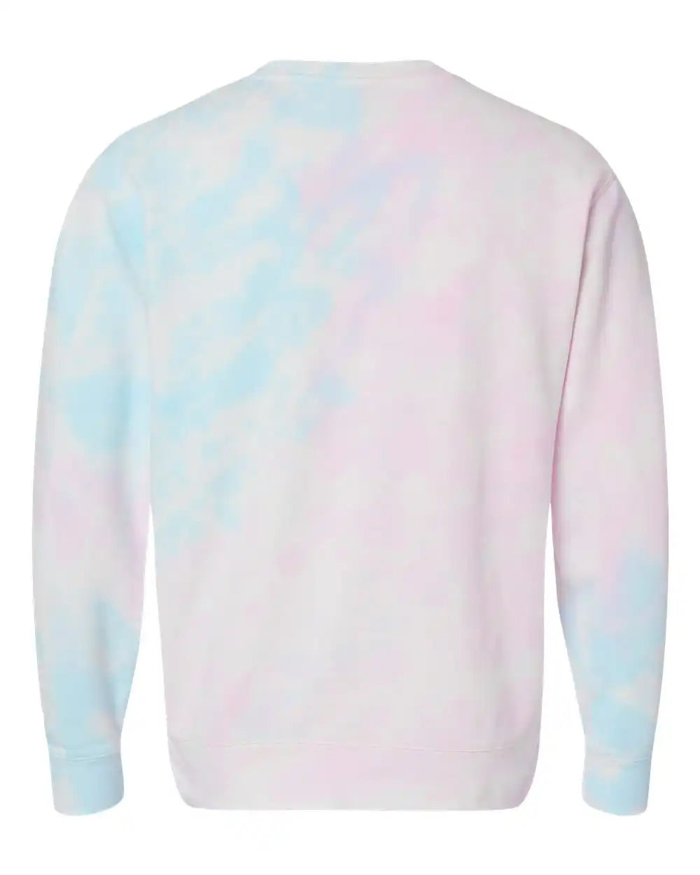 Independent Trading Co. Prm3500td Midweight Tie-dyed Crewneck Sweatshirt - Tie Dye Cotton Candy - Xs