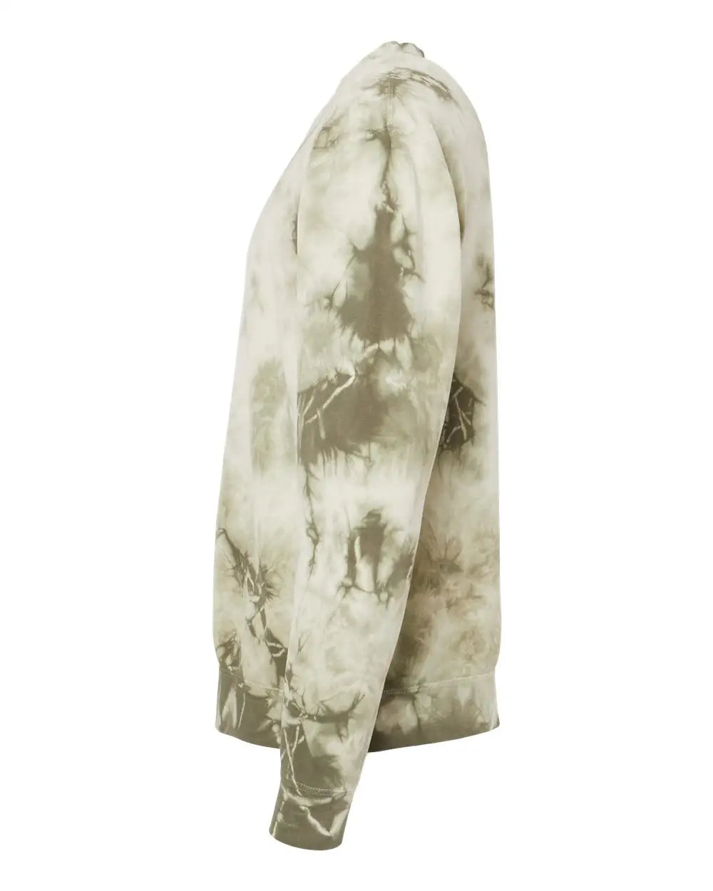 Independent Trading Co. Prm3500td Midweight Tie-dyed Crewneck Sweatshirt - Tie Dye Olive