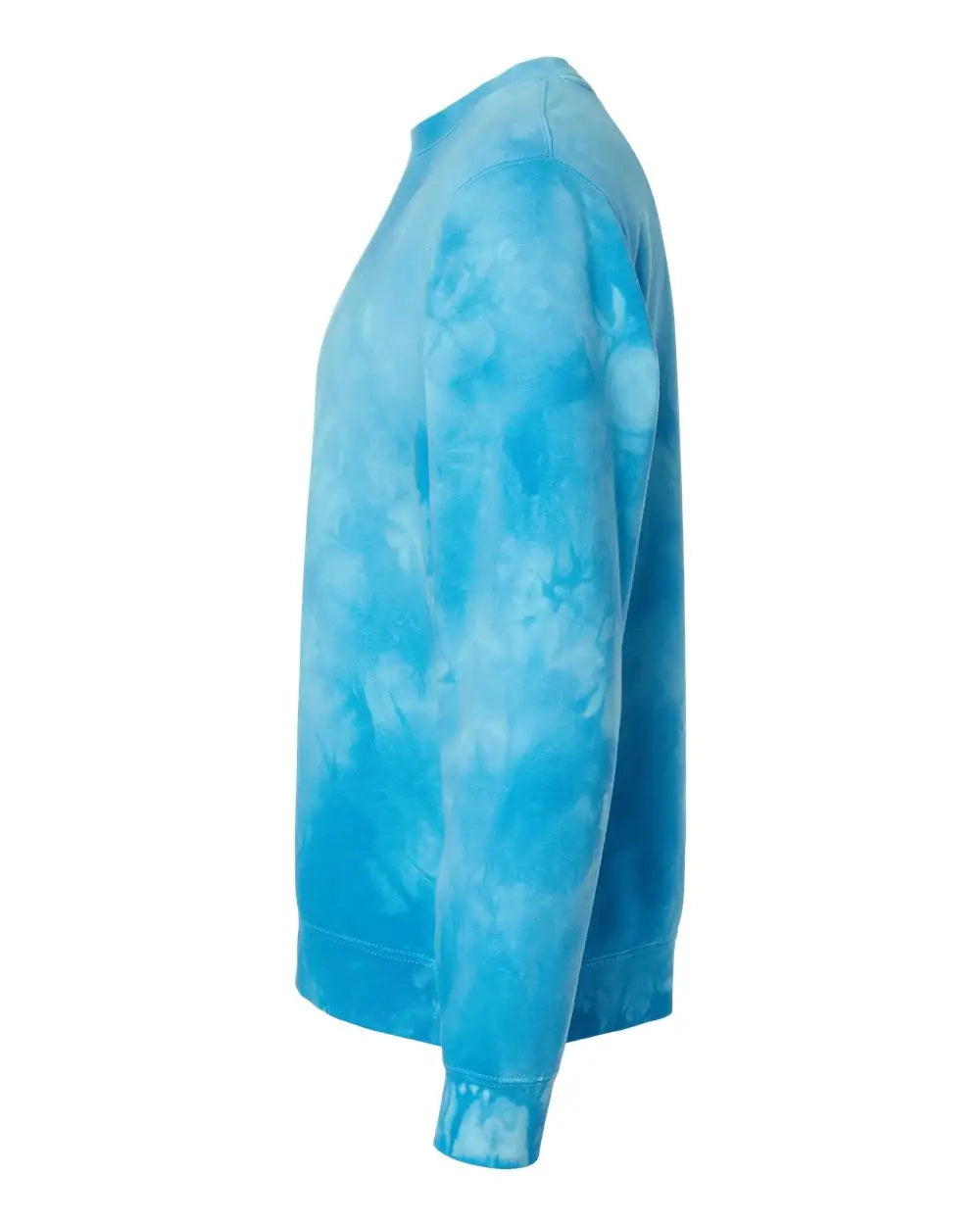 Independent Trading Co. Prm3500td Midweight Tie-dyed Crewneck Sweatshirt - Tie Dye Aqua Blue