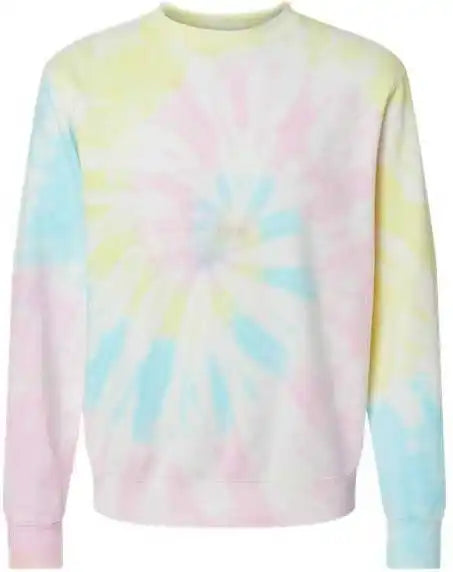 Independent Trading co Prm3500td Unisex Midweight Tie-dyed Sweatshirt - Tie Dye Sunset Swirl