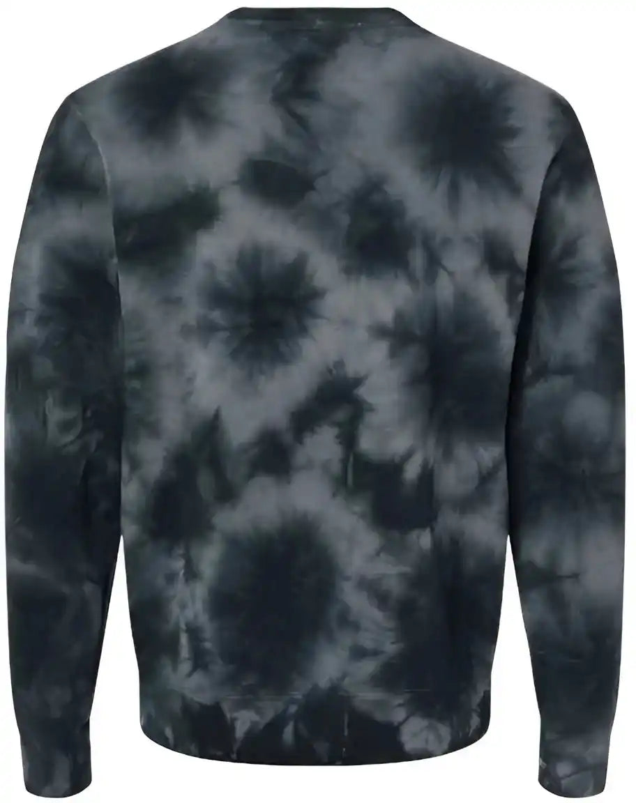 Independent Trading co Prm3500td Unisex Midweight Tie-dyed Sweatshirt - Tie Dye Black