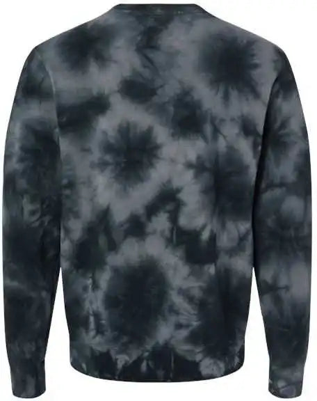 Independent Trading co Prm3500td Unisex Midweight Tie-dyed Sweatshirt - Tie Dye Black