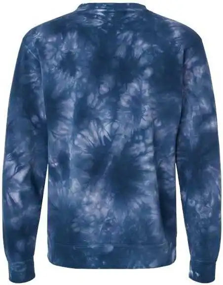 Independent Trading co Prm3500td Unisex Midweight Tie-dyed Sweatshirt - Tie Dye Navy