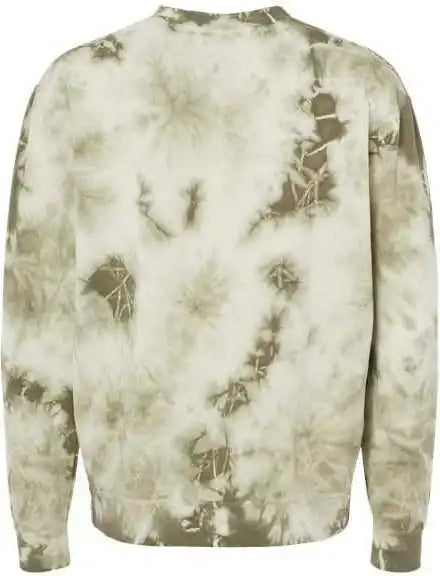 Independent Trading co Prm3500td Unisex Midweight Tie Dyed Sweatshirt Dye Olive