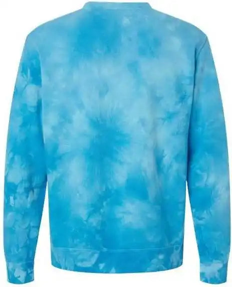 Independent Trading co Prm3500td Unisex Midweight Tie Dyed Sweatshirt Dye Aqua Blue