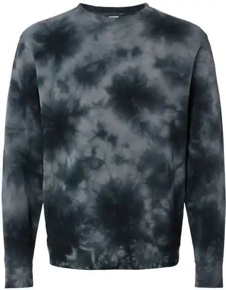 Independent Trading co Prm3500td Unisex Midweight Tie-dyed Sweatshirt - Tie Dye Black