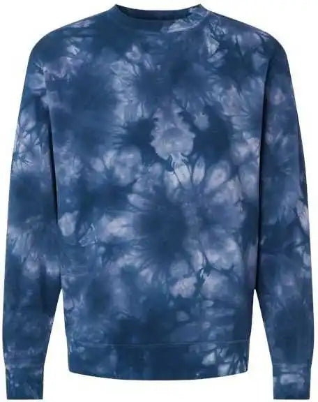 Independent Trading co Prm3500td Unisex Midweight Tie-dyed Sweatshirt - Tie Dye Navy