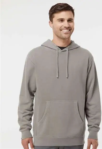 Independent Trading Co. Prm4500 Midweight Pigment-dyed Hooded Sweatshirt - Pigment Cement