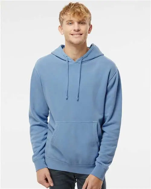 Independent Trading Co. Prm4500 Midweight Pigment-dyed Hooded Sweatshirt - Pigment Light Blue