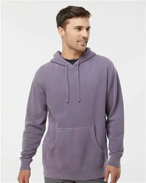 Independent Trading Co. Prm4500 Midweight Pigment-dyed Hooded Sweatshirt - Pigment Plum