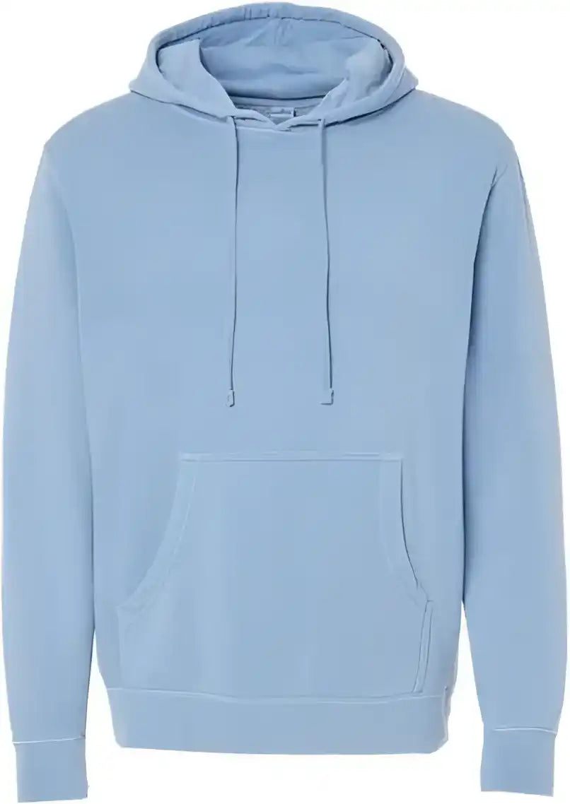 Independent Trading co Prm4500 Unisex Midweight Pigment Dyed Hooded Sweatshirt Light Blue