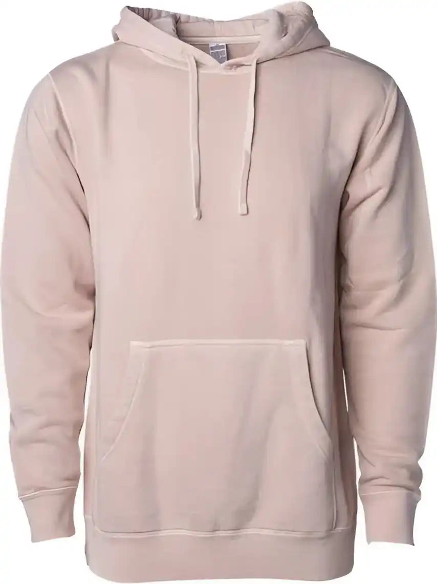 Independent Trading co Prm4500 Unisex Midweight Pigment Dyed Hooded Sweatshirt Dusty Pink