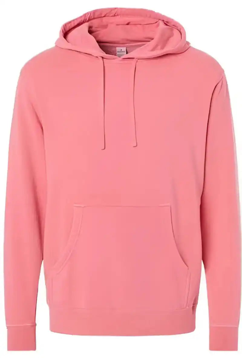 Independent Trading co Prm4500 Unisex Midweight Pigment-dyed Hooded Sweatshirt - Pigment Pink