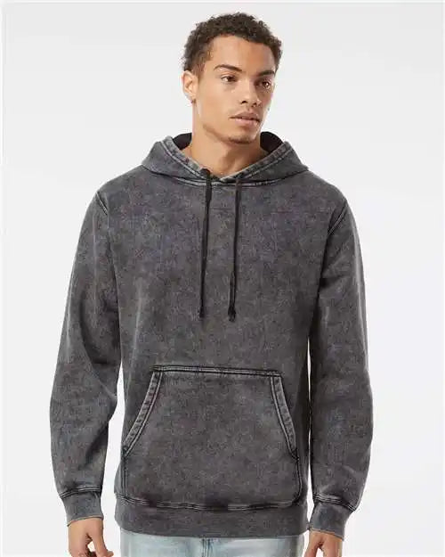 Independent Trading Co. Prm4500mw Midweight Mineral Wash Hooded Sweatshirt