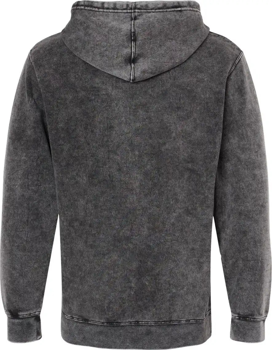 Independent Trading Co. Prm4500mw Midweight Mineral Wash Hooded Sweatshirt - Black / Xs