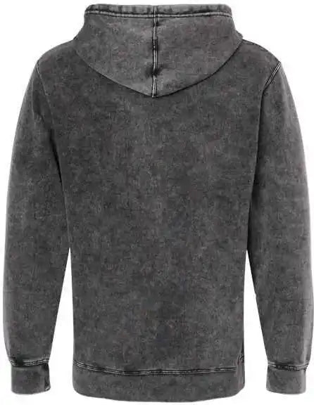Independent Trading co Prm4500mw Unisex Midweight Mineral Wash Hooded Sweatshirt Black