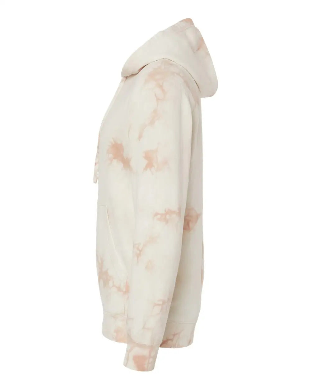 Independent Trading Co. Prm4500td Midweight Tie-dyed Hooded Sweatshirt - Tie Dye Dusty Pink