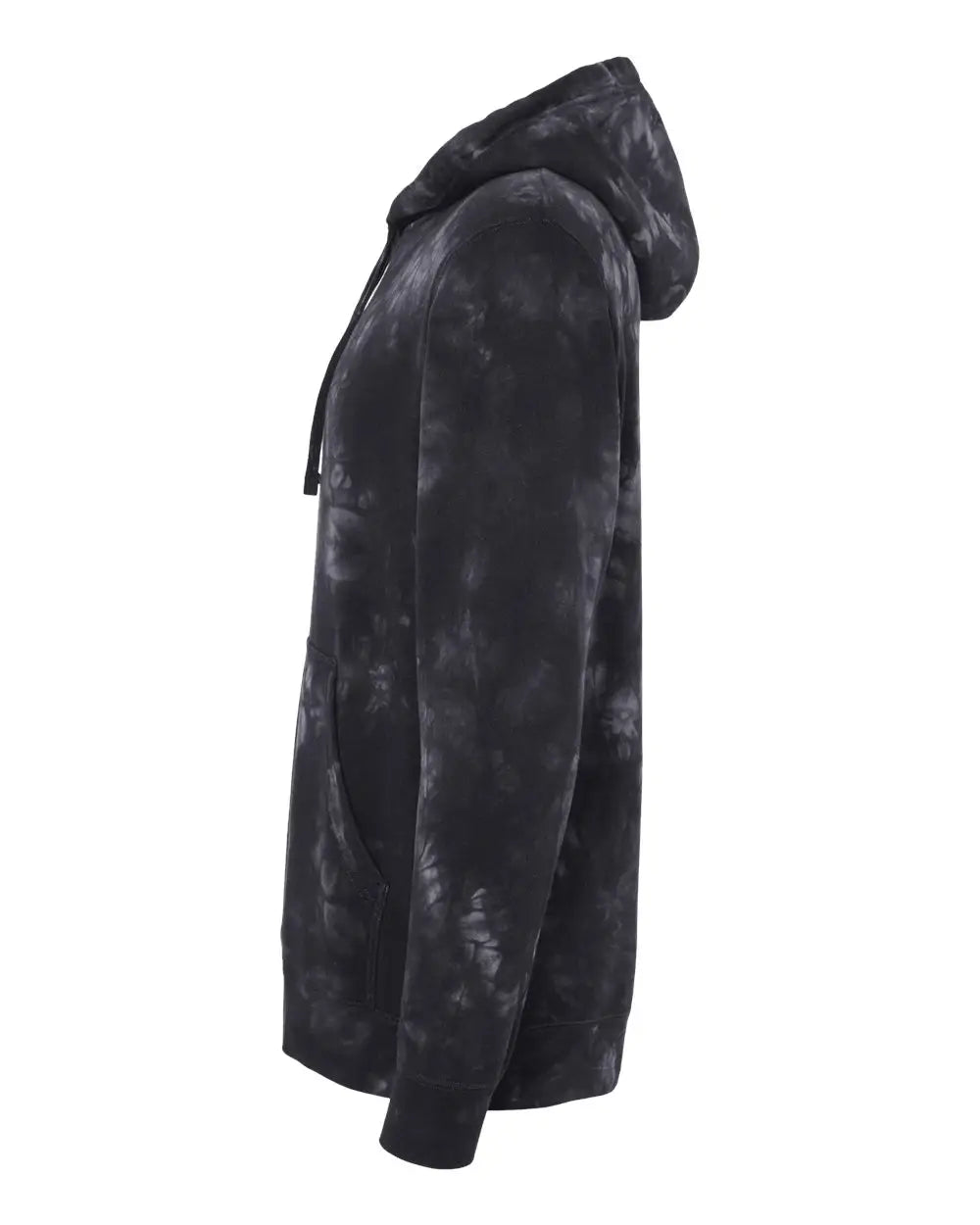 Independent Trading Co. Prm4500td Midweight Tie-dyed Hooded Sweatshirt - Tie Dye Black