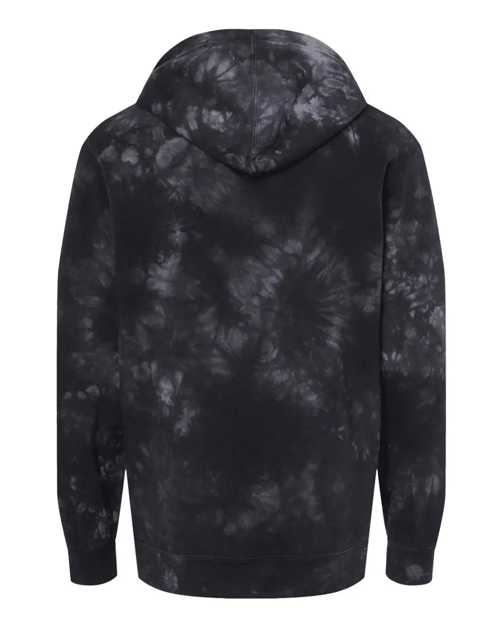 Independent Trading Co. Prm4500td Midweight Tie-dyed Hooded Sweatshirt - Tie Dye Black