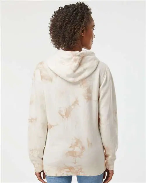 Independent Trading Co. Prm4500td Midweight Tie-dyed Hooded Sweatshirt - Tie Dye Dusty Pink