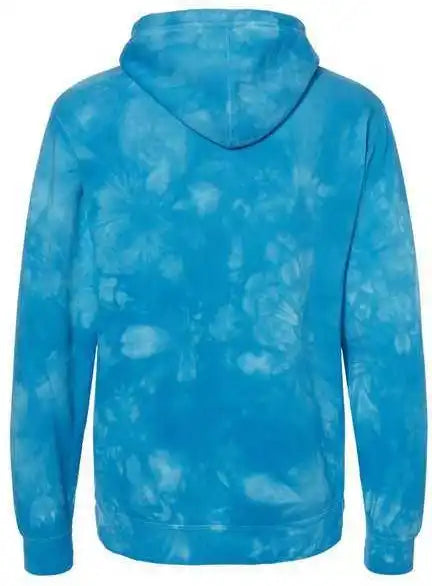 Independent Trading co Prm4500td Unisex Midweight Tie Dyed Hooded Sweatshirt Dye Aqua Blue
