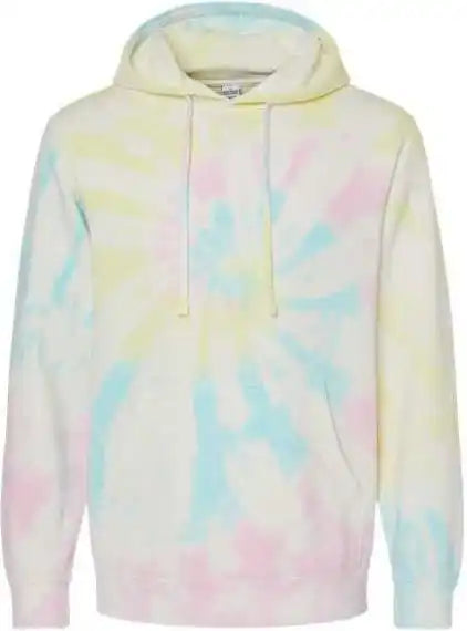 Independent Trading co Prm4500td Unisex Midweight Tie-dyed Hooded Sweatshirt - Tie Dye Sunset Swirl