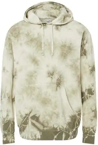 Independent Trading co Prm4500td Unisex Midweight Tie-dyed Hooded Sweatshirt - Tie Dye Olive