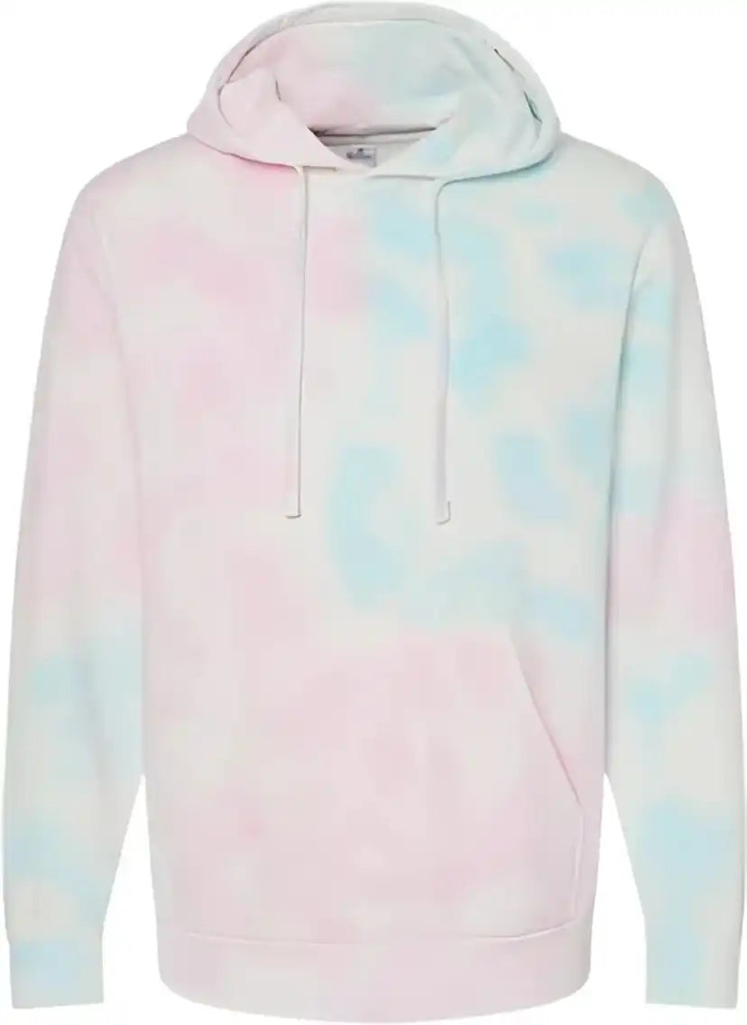 Independent Trading co Prm4500td Unisex Midweight Tie-dyed Hooded Sweatshirt - Tie Dye Cotton Candy