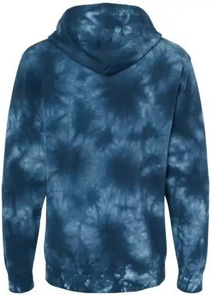 Independent Trading co Prm4500td Unisex Midweight Tie Dyed Hooded Sweatshirt Dye Navy