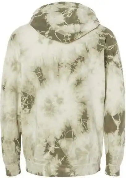 Independent Trading co Prm4500td Unisex Midweight Tie-dyed Hooded Sweatshirt - Tie Dye Olive
