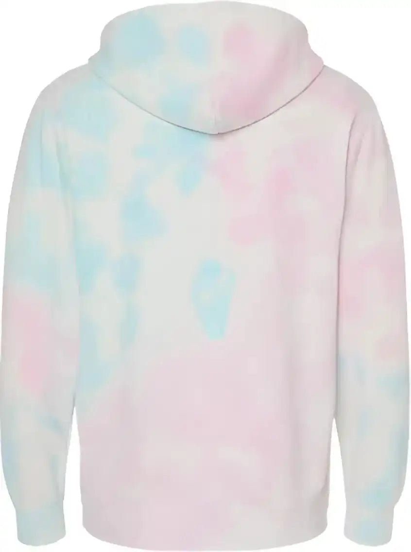 Independent Trading co Prm4500td Unisex Midweight Tie-dyed Hooded Sweatshirt - Tie Dye Cotton Candy