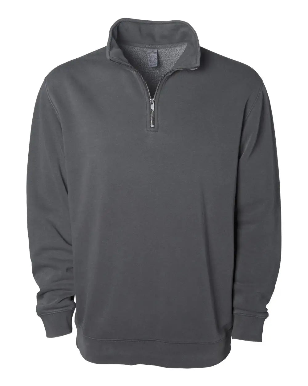 Independent Trading Co. Prm4600qz Pigment-dyed Quarter-zip Pullover - Pigment Black - Adult Xs