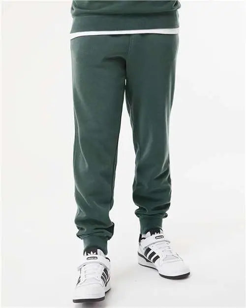 Independent Trading Co. Prm50ptpd Pigment-dyed Fleece Pants - Pigment Alpine Green