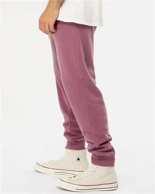 Independent Trading Co. Prm50ptpd Pigment-dyed Fleece Pants - Pigment Maroon