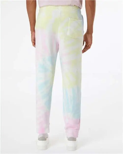 Independent Trading Co. Prm50pttd Tie-dyed Fleece Pants - Tie Dye Sunset Swirl