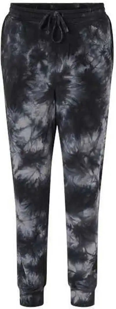 Independent Trading co Prm50pttd Tie-dyed Fleece Pants - Tie Dye Black