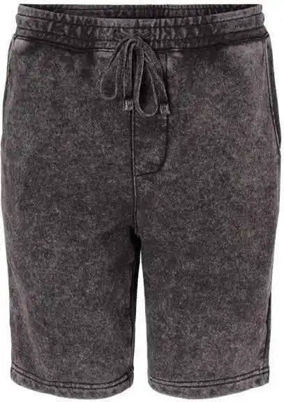 Independent Trading co Prm50stmw Mineral Wash Fleece Shorts - Black