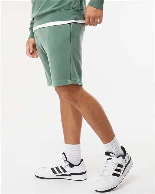 Independent Trading Co. Prm50stpd Pigment-dyed Fleece Shorts - Pigment Alpine Green
