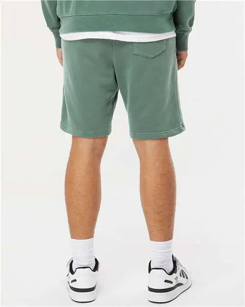 Independent Trading Co. Prm50stpd Pigment-dyed Fleece Shorts - Pigment Alpine Green