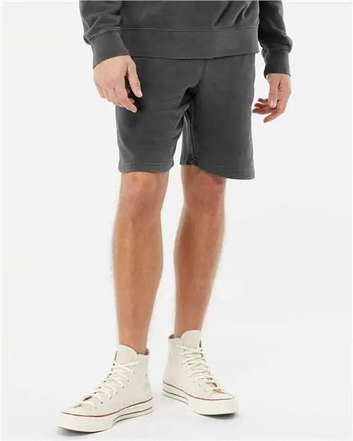 Independent Trading Co. Prm50stpd Pigment-dyed Fleece Shorts - Pigment Black