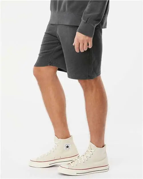 Independent Trading Co. Prm50stpd Pigment-dyed Fleece Shorts - Pigment Black
